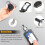 Genuine Leather ID Badge Holder with Retractable Clip 28.5 4