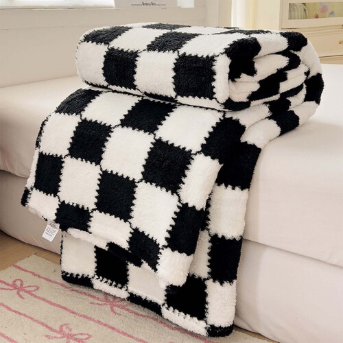 Plaid Throw Blanket Fuzzy Soft 30x40