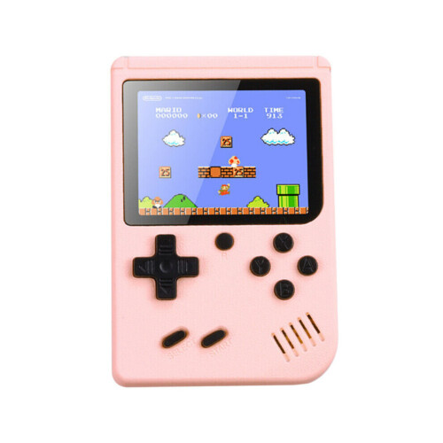 (Roze) Draagbare videogameconsole met ingebouwde spellen