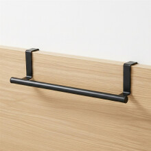 Barre de porte suspendue pour serviettes, porte-serviettes de cuisine/salle de bain/placard noir