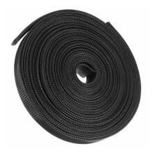 Black PET Insulated Braid Sleeve for Cable Protection