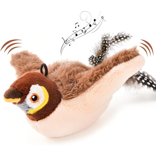 Flappy Bird Cat Toy Rechargeable Chirping Flapping Wings