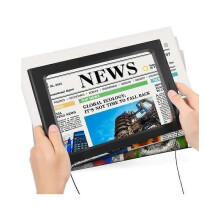 Magnifying Glass for Seniors – Desktop Magnifying Glass with Illumination – 25x Rectangular Magnification