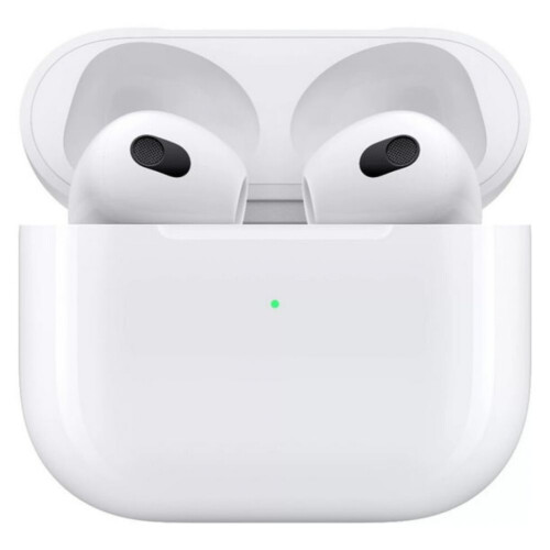 Replacement wireless charging case compatible with AirPods (3rd generation), supporting wired charging; features a built-in b