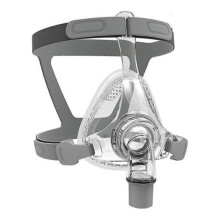 Maska pełnotwarzowa CPAP z opaską, łącznikami i wyściółką; akcesoria CPAP są kompatybilne z większością modeli.