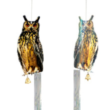 Reflective Hanging Owl Decoys 2 pcs for Windows Garden Yard