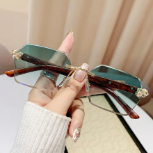 (Gradient Green)Minimalist Polygon Sunglasses With Tinted Lenses And Uv Protection For Use Daily