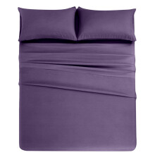 Bedding Set Purple Polyester 4-Piece Full Size