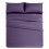 Bedding Set Purple Polyester 4-Piece Full Size 1
