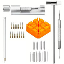 39 Pcs Watch Repair Tool Set Watch Link Band Slit Strap Bracelet Chain Pin Remover Adjuster Tool Kit for Professional