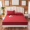 Brushed Microfiber Fitted Sheet Red 4