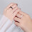 Silver Couple Rings Adjustable Message Projection 3