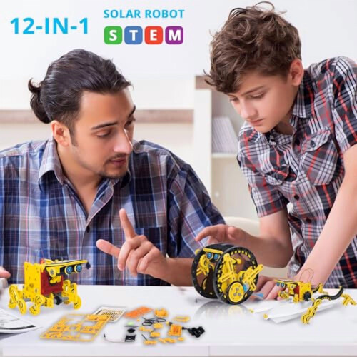 STEM Solar Robot Kit for Kids 8-12, Sun or Battery Powered 2