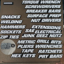Magnetic Toolbox Labels and Tape Set 24 Pieces