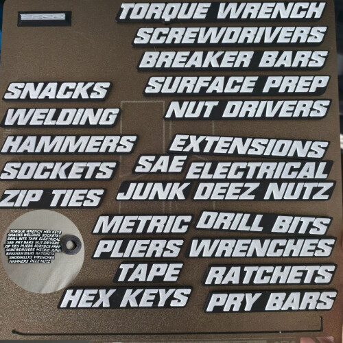 Magnetic Toolbox Labels and Tape Set 24 Pieces
