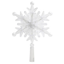 LED Christmas Tree Topper Star White Lighted Indoor Outdoor