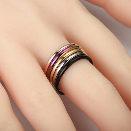 Women's Sterling Silver White Geometry Ring 1