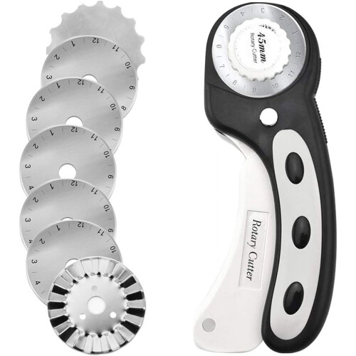 Rotary Cutter 45mm with 7 Blades Ergonomic Handle