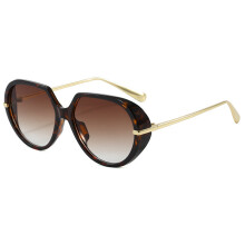 (White Brown)Fashionable Vintage Sunglasses With Impactresistant Pc Lenses For Parties Performances Stage