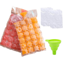 Disposable Ice Cube Bags Stackable Self-Sealing 100 Pack