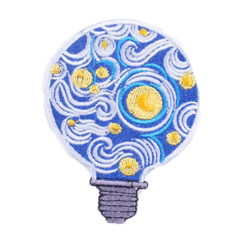 Ysmzzmsy Waves Embroidered Patch Bulb 1 Piece