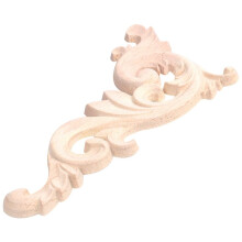 12pcs Wood Carved Corner Onlay Unpainted Applique Frame Door Decors Decal 15 X 8 X 0.8cm