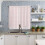 Pink striped window curtains 42x63 inches modern rustic 3