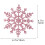 Glitter White Plastic Snowflake Ornaments 12cm 3 pcs 1