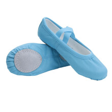 Ballet Shoes for Toddler Girls Blue Canvas Split Sole