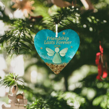 Handmade Heart Sea Glass Ornament Friendship Holiday Decor