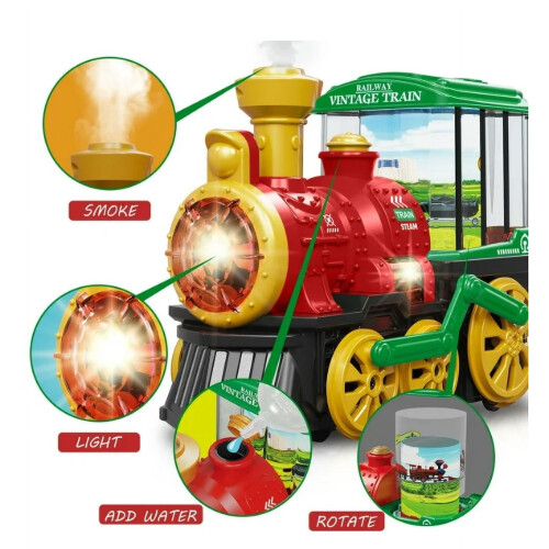Toddler Toy Train Set Bump N Go Steam Engine with Lights 1