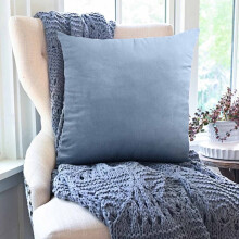 Velvet Throw Pillow Cover 16x16 inch Luxury Zippered