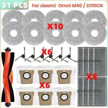 Compatible with Mijia Omni M40 / D110CN Vacuum Parts Main Roller Side Brush Hepa Filter Mop Cloth Dust Bag Accessories
