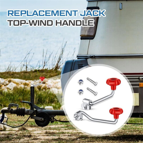 2 Sets of Universal Trailer Plug Handle, Replacement Plug Crank Suitable for Most Trailers, with Bolt Nut Washer 2