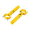 Motorcycle Foot Pegs Anti-Slip Replacement Pair Gold 1