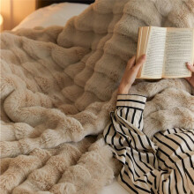 Soft Coral Flannel Plush Blanket - Warm, Cozy Throw for Sofa, Bed, Office Nap, Air Conditioning Shawl, Small Size A