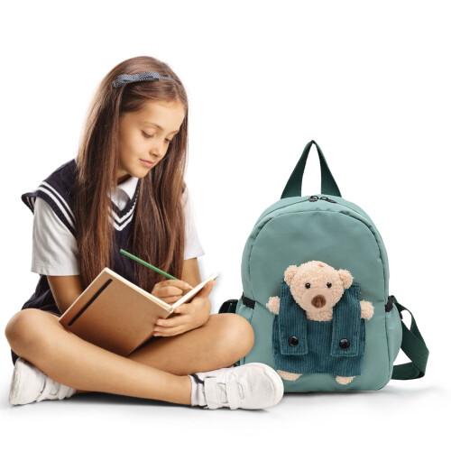 Kids Backpack with Bear Design and Custom Name, Large