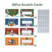 Christmas Scratch Tickets Holiday Party DIY Game 20 Pcs