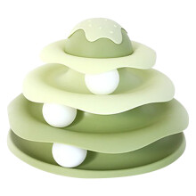 Cat Ball Tower with 3 Removable Balls and Roller Track