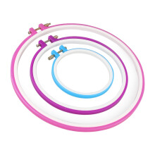 Unbranded plastic embroidery hoop cross stitch circle set