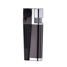2026 Nouveau kit 2 en 1 en métal avec tuyau, pliable, portable, couvercle en métal, flamme nue, pour homme