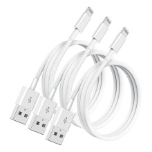 Kompatibel mit iPhone 12/11 Pro, 3er-Packung mit je 1 Meter langen Ladekabeln, 3 Fuß langen Lightning-auf-USB-Datenkabeln, Schnellladef