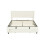 HOMCOM King Size Ottoman Bed Frame, with Front Drawer - Cream 1
