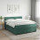 VidaXL vidaXL Boxspringbett mit Matratze Dunkelgrün 180 x 200 cm Samt 1