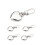 Heart-Shaped Zipper Pulls Silver 5 Pcs 1
