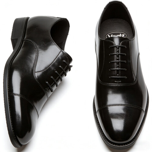 Men's leather Oxford shoes black 1