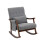 Wood Frame Rocking Accent Chair - Grey 1