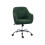 Velvet-Feel Office Chair - Dark Green 1