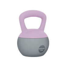 12KG Soft Kettlebell, Kettlebell with Non-Slip Handle for Home Gym, Weight Lifting, Strength Training, Purple/Grey