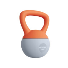 8KG Soft Kettlebell, Kettlebell with Non-Slip Handle for Home Gym, Weight Lifting, Strength Training, Orange/Grey